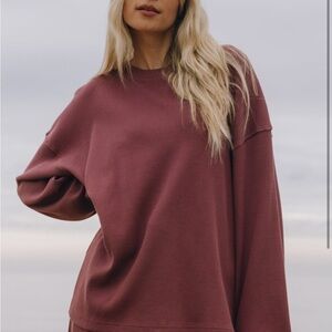 Daily Drills oversized thermal-wine M/L
